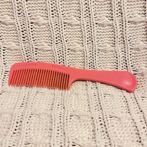 Vintage GOODY Pocket Hip Comb w Handle PINK 6 1/2 Inch RETRO USA‎